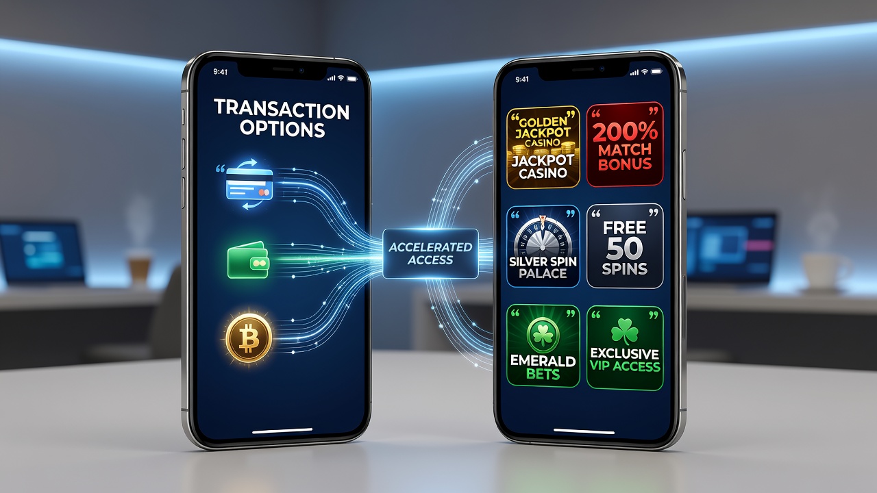 Detail van mobiele app met multi-provider promoties en transactiegeschiedenis