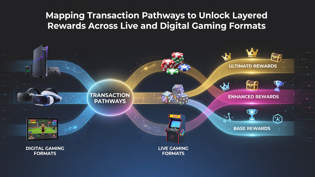 Illustratie van transactiepad mapping in gaming formats