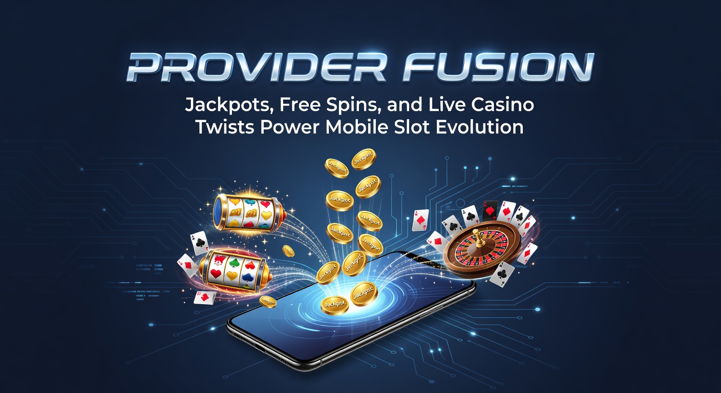 Dynamische fusie van slotproviders met jackpot- en live casino-elementen op mobiel scherm