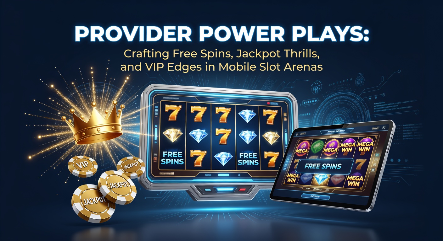 Dynamische mobiele slotinterface met draaiende rollen, free spins-symbolen en een jackpot-meter op een smartphone-scherm, illustrerend de innovaties van gokproviders