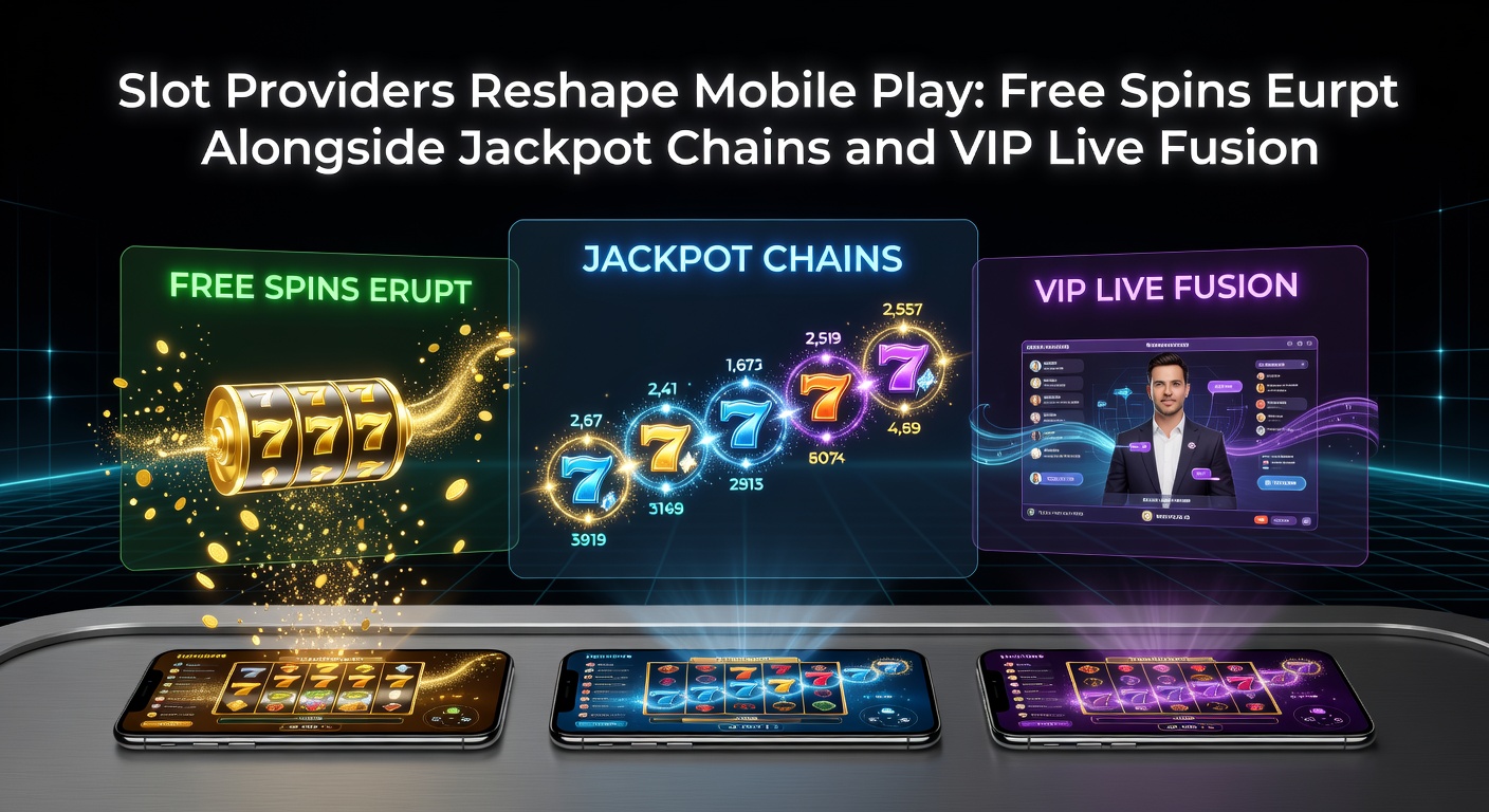 Jackpotketen-visualisatie met gekoppelde mobiele slots en VIP-live dealer op een split-screen
