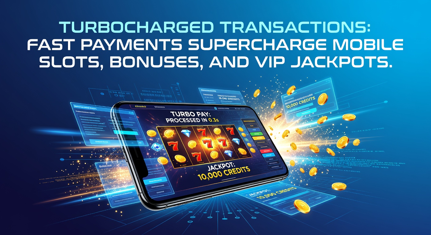 Mobiele telefoon met snelle betalingsapp naast draaiende slotmachine op scherm, symboliserend turbo-transacties in online casino's